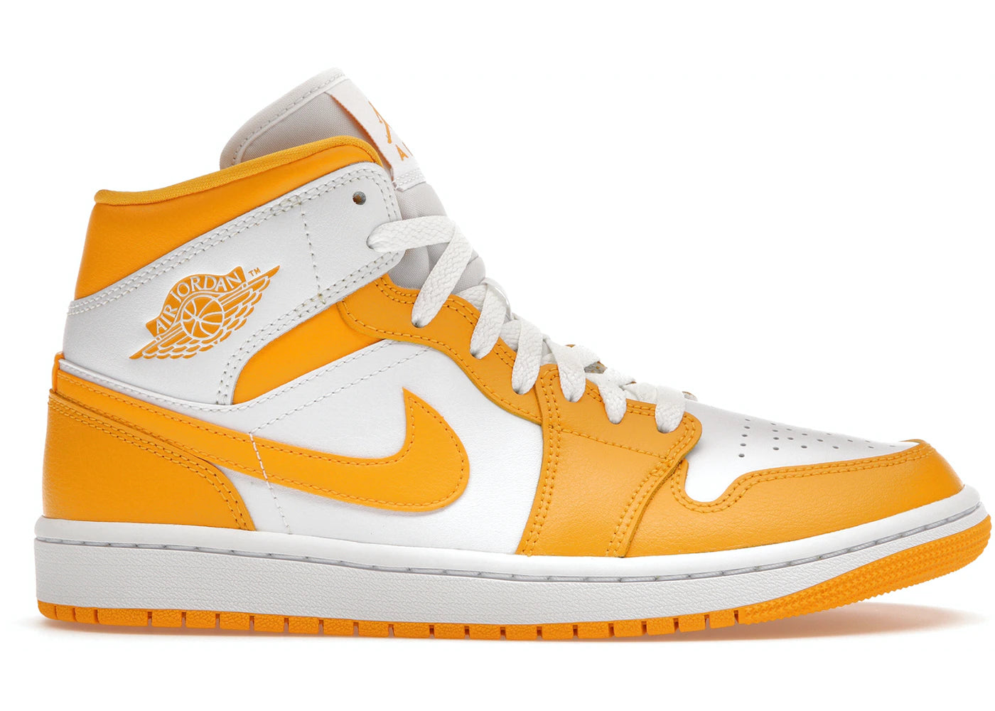 JORDAN 1 MID WHITE UNIVERSITY GOLD WOMEN